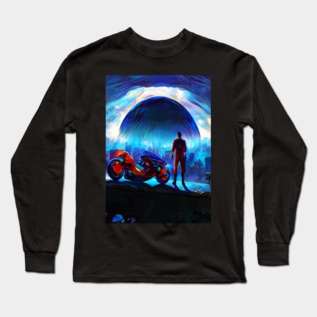 neon Kaneda Long Sleeve T-Shirt by hustlart